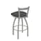 Holland Bar Stool Co 30" Low Back Swivel Bar Stool, Nickel Finish, Canter Storm Seat 82130AN004 - alternate 2